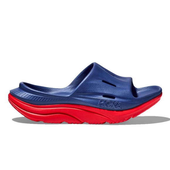 Hoka Other - Hoka Ora Recovery Slide 3 Sandals NWT Blue Red Sz 12 Men’s